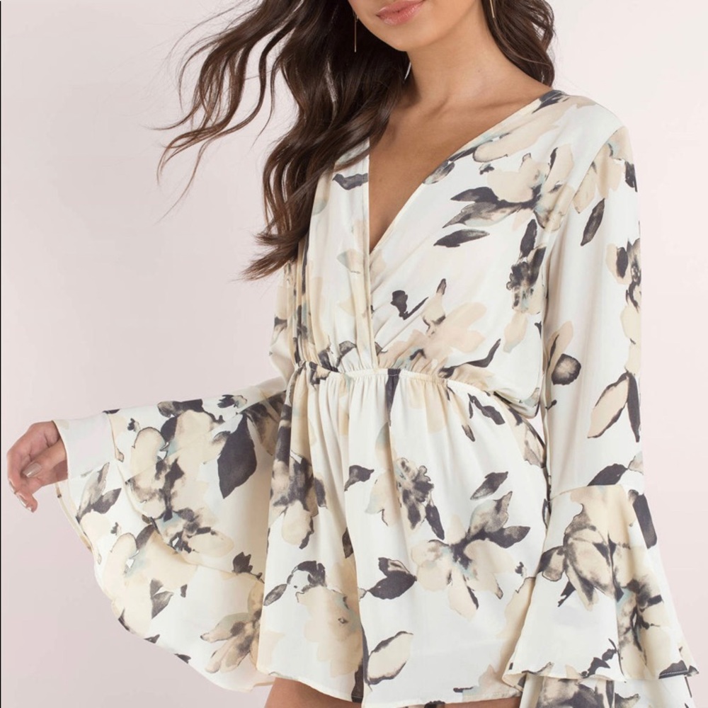 Tobi Southern Belle Floral Print Romper